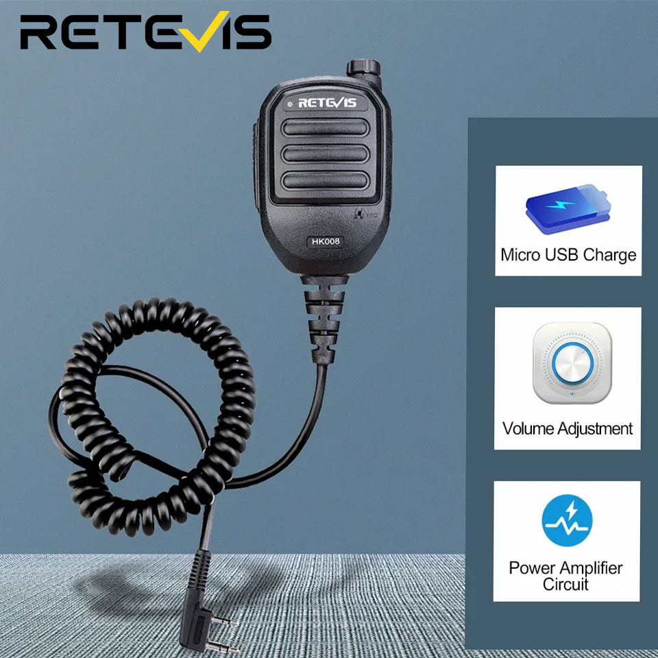 Rc Drift Car Brushless - Retevis HK008 2Pin Rechargeable Microphone Mic