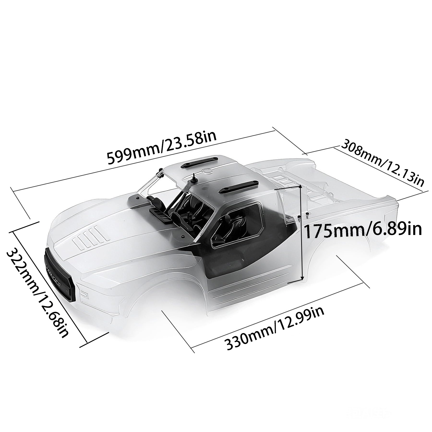 1:10 Short Course Truck PC Bod - Body Shell Rc recension och pris
