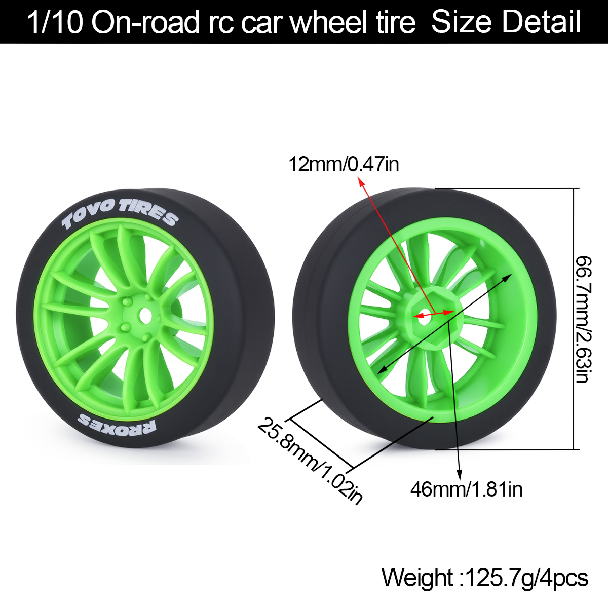4Pcs Hard Drift Tires Wheel Ty - Rc Hobby Engine recension och pris