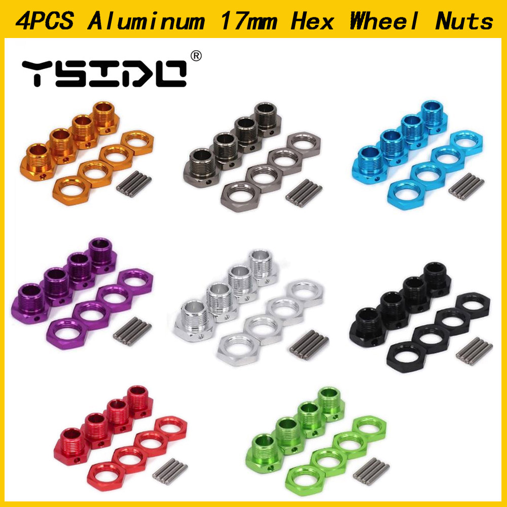 4PCS YSIDO Aluminum 17mm Hex W - Wheel Hex Adapter recension och pris