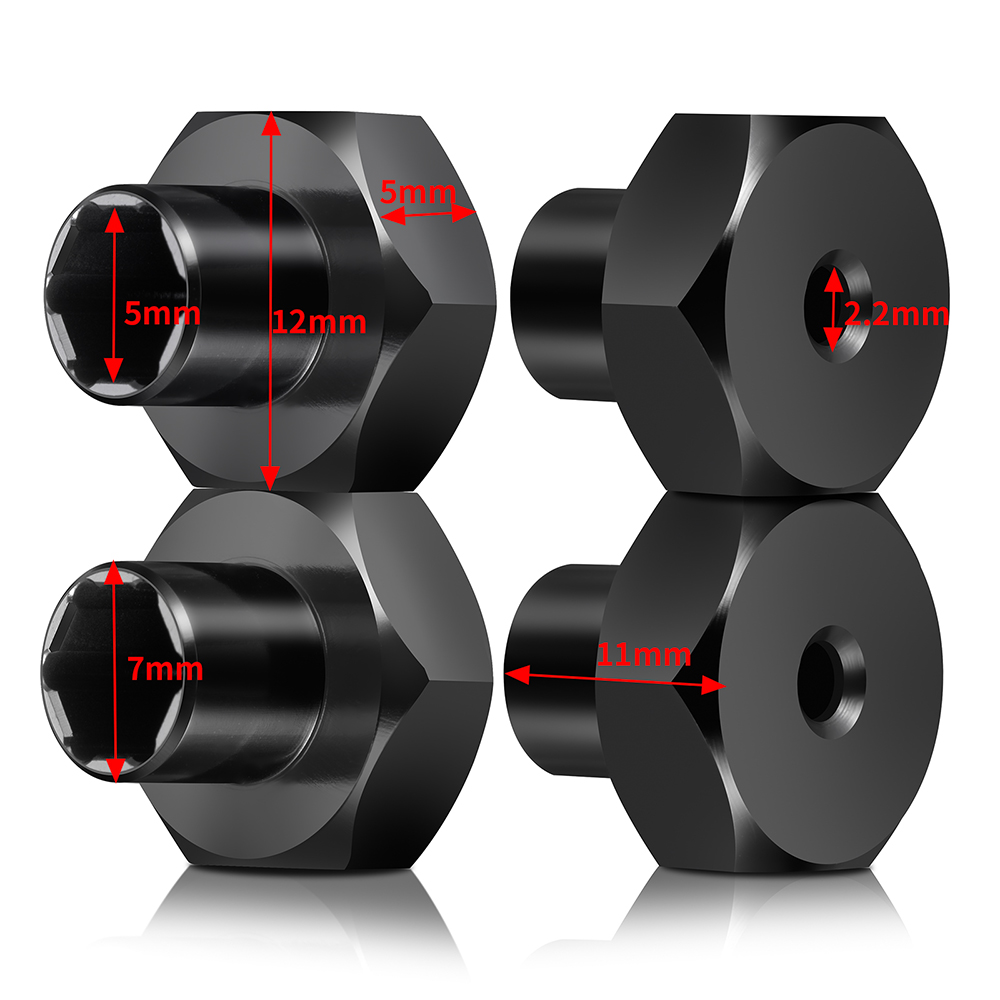 AXSPEED 4Pcs Aluminum 5mm to 7 - Wheel Hex Adapter recension och pris