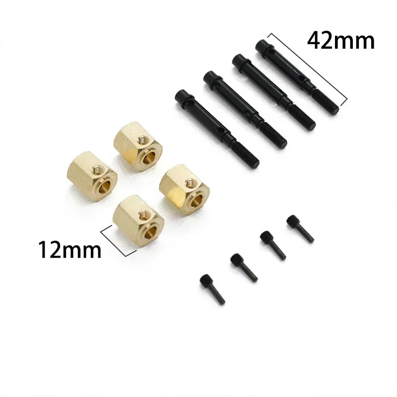 4PCS Brass 12mm Wheel Hex Exte - Wheel Hex Adapter recension och pris