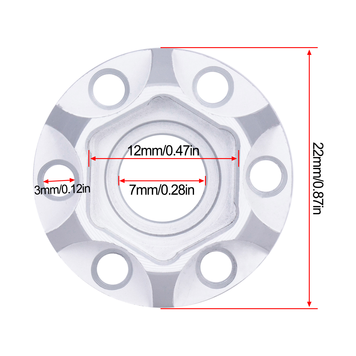 Aluminum Wheel Hex Hub 6/9/12/ - Wheel Hex Adapter recension och pris