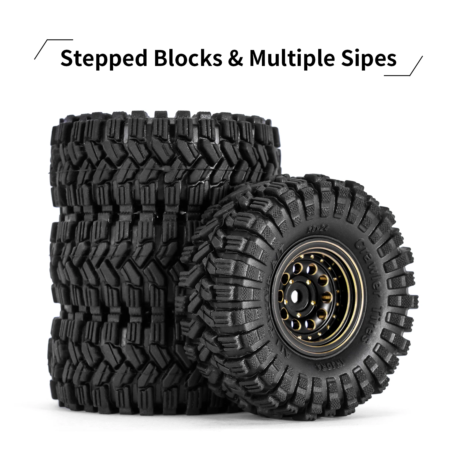 INJORA Black Coating Brass 1.0 - Wheel Hex Adapter recension och pris