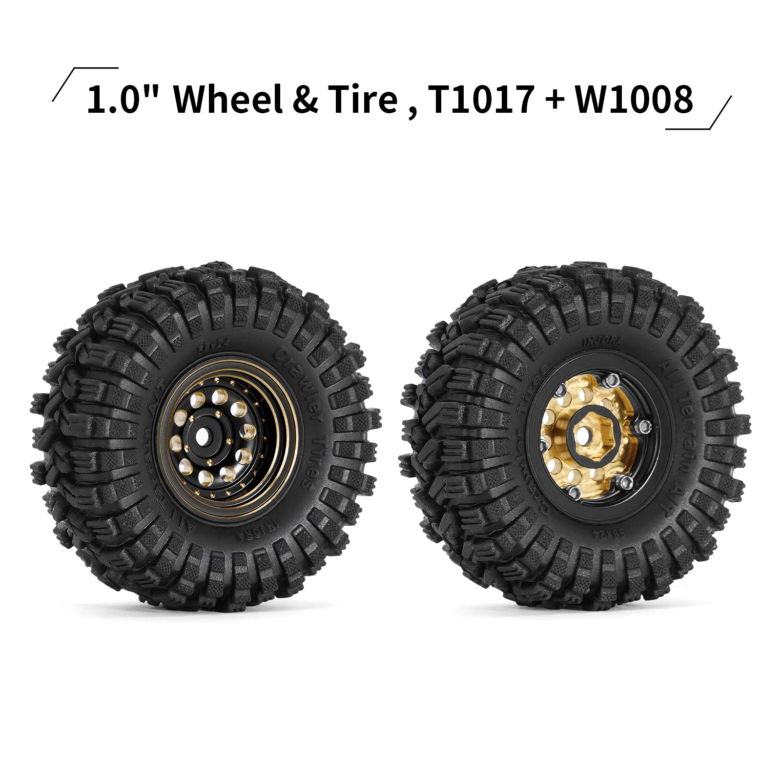 INJORA Black Coating Brass 1.0 - Wheel Hex Adapter recension och pris